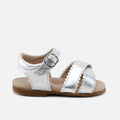 Cute First Steps Silver Metallic Sandals | Eli 1957