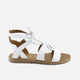 White Leather Roman Sandals by Tuda Papanatas | Eli 1957