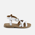 White Tuda Papanatas Cowhide Strappy Sandals | Eli 1957