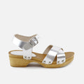 Papanatas Silver Clog Sandals | Eli 1957