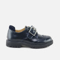 Navy Blue Buckle School Blucher Shoes Tankee | Eli 1957