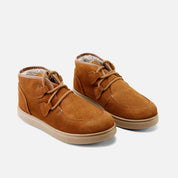 Camel plush ankle boots with fur lining | Eli 1957