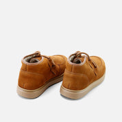 Camel plush ankle boots with fur lining | Eli 1957