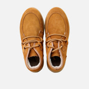 Camel plush ankle boots with fur lining | Eli 1957