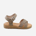 Papanatas Stone-Embossed Leather Gel Sandals | Eli 1957