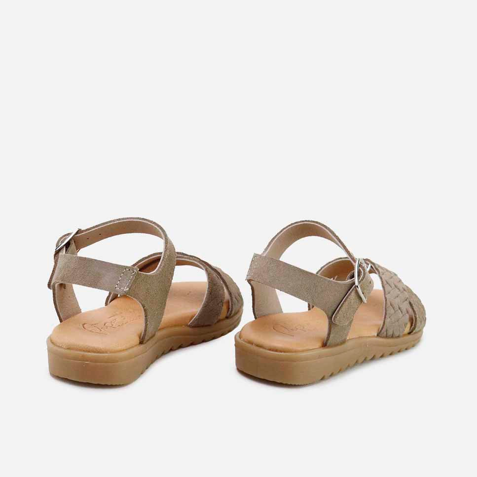 Papanatas Stone-Embossed Leather Gel Sandals | Eli 1957