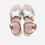 Sandalias Gel  tiras champagne Papanatas | Eli 1957
