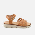 Papanatas Leather Crossover Gel Sandals | Eli 1957