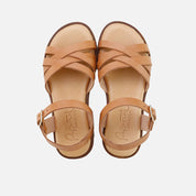 Papanatas Leather Crossover Gel Sandals | Eli 1957