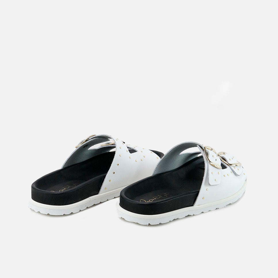 White Studded Bio Sandals Papanatas | Eli 1957