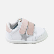 White and pink EliSoft star sneakers | Eli 1957