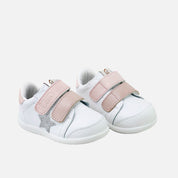 White and pink EliSoft star sneakers | Eli 1957