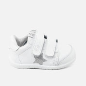 White and silver star EliSoft sports shoes | Eli 1957