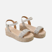 Braided suede wedge sandals | Eli 1957