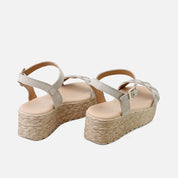 Braided suede wedge sandals | Eli 1957