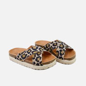 Animal print cross-body bio sandals | Eli 1957