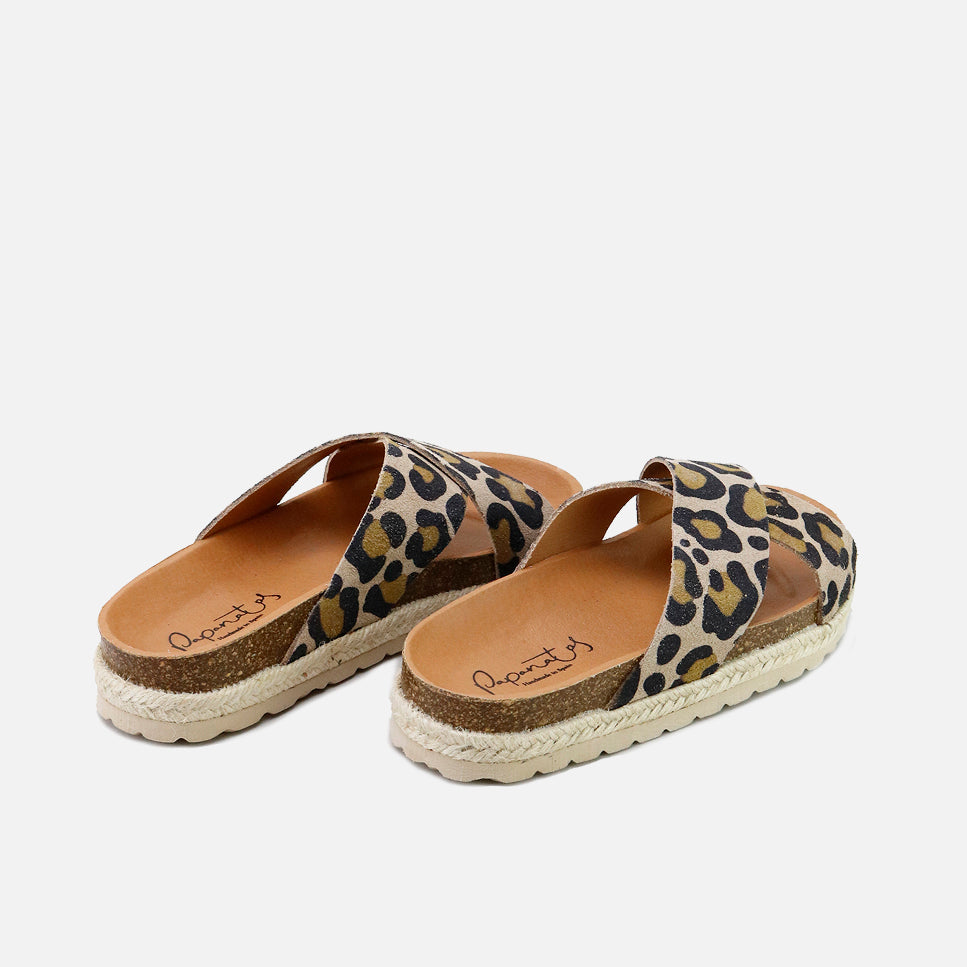 Animal print cross-body bio sandals | Eli 1957