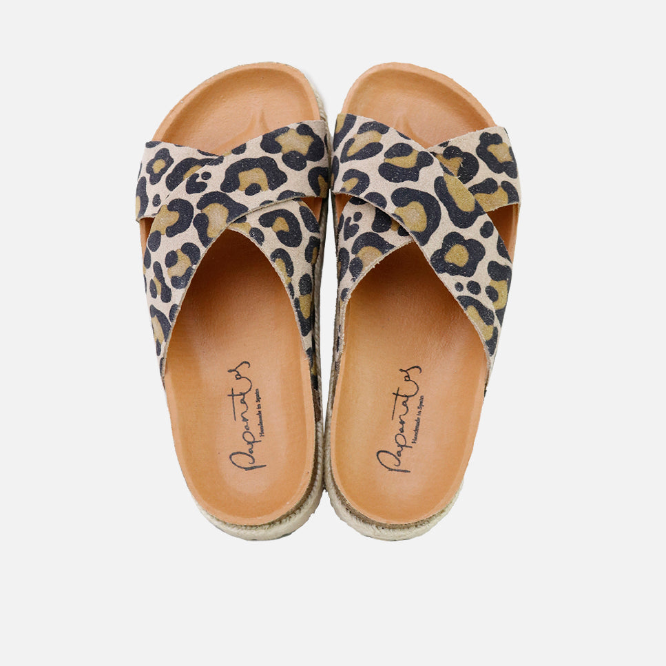 Animal print cross-body bio sandals | Eli 1957