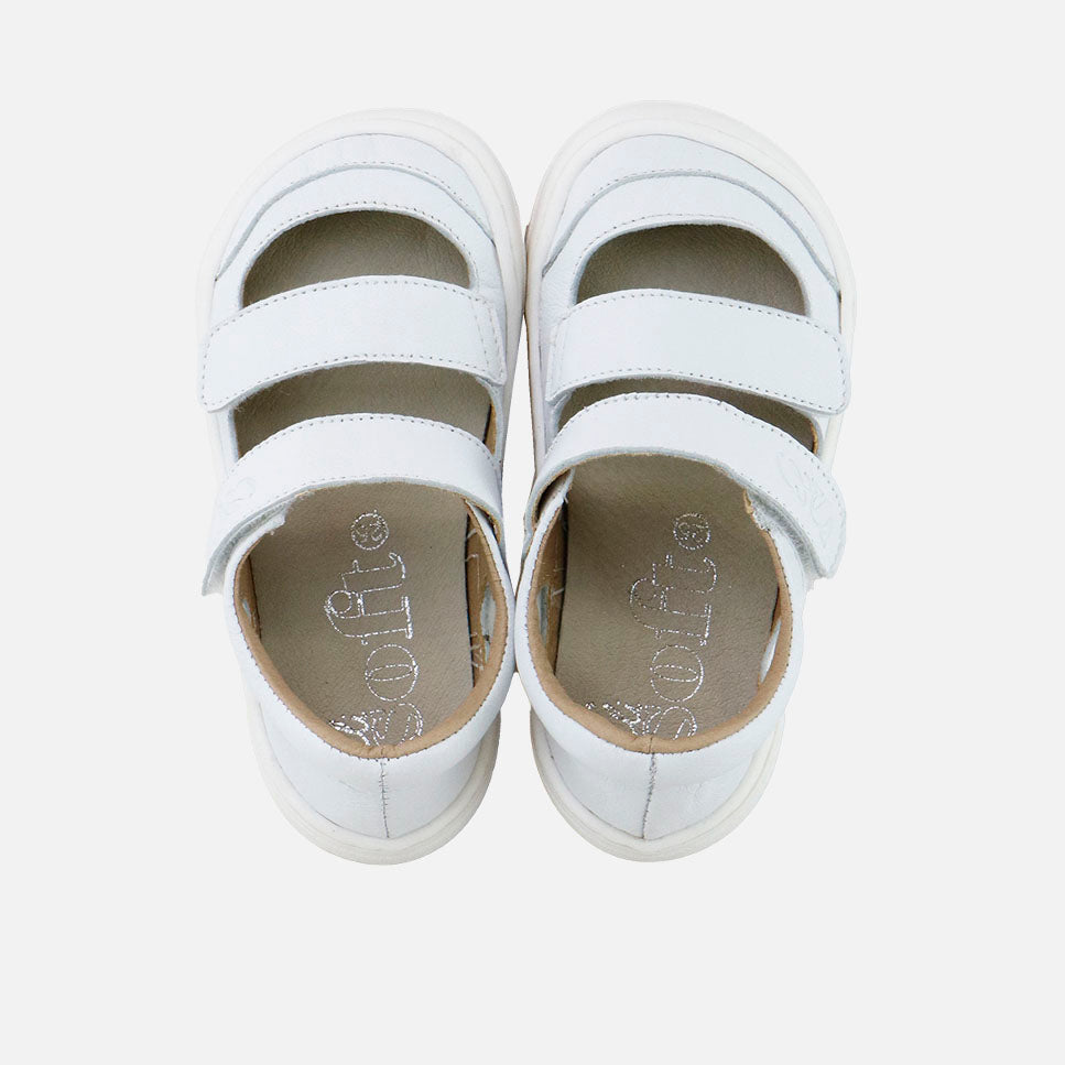 EliSoft white double-closure barefoot sport sandals | Eli 1957