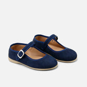 Elibasic blue suede buckle Mary Janes | Eli 1957