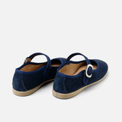 Elibasic blue suede buckle Mary Janes | Eli 1957