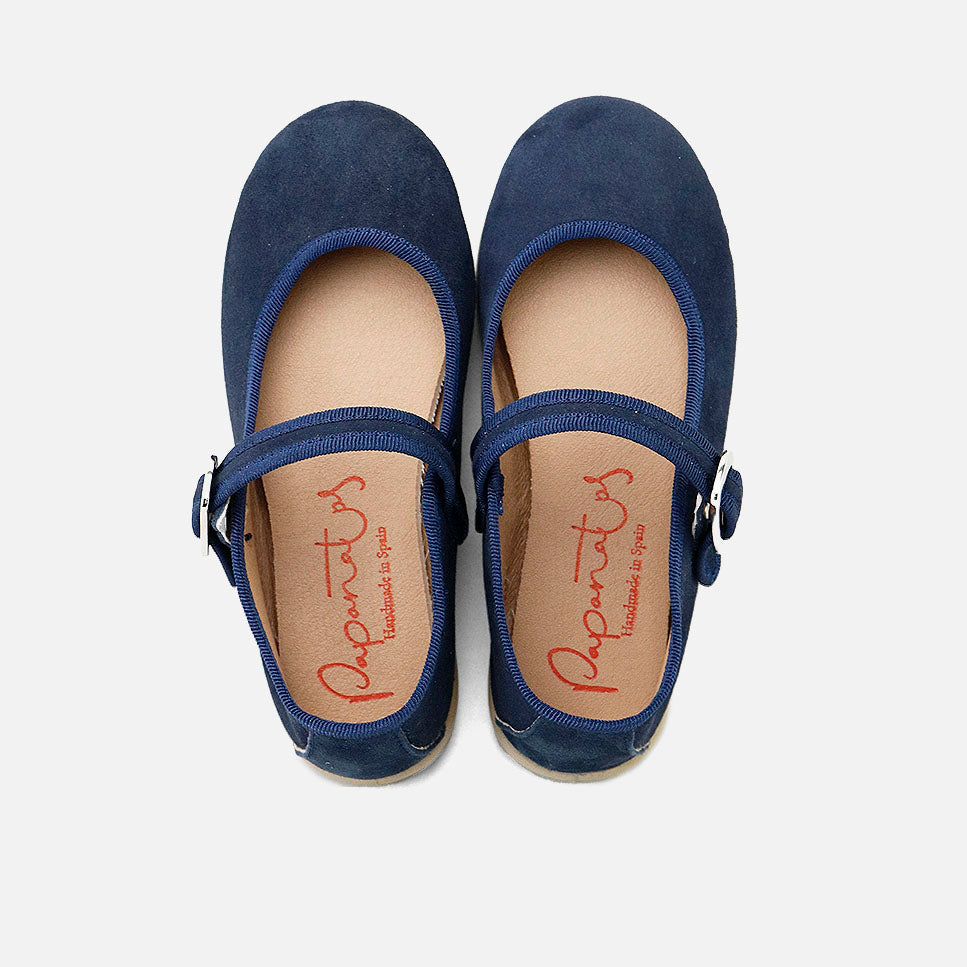 Elibasic blue suede buckle Mary Janes | Eli 1957