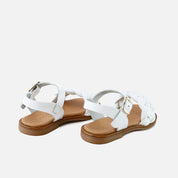 Papanatas white braided gel sandals | Eli 1957