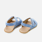 Elisoft barefoot velor jeans sandals | Eli 1957
