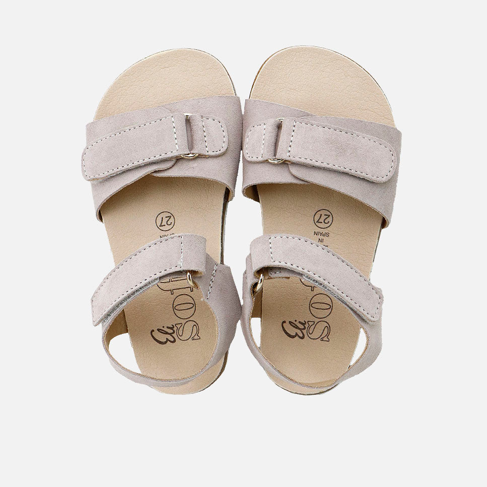 EliSoft velor tortora barefoot sandals | Eli 1957