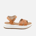 Papanatas leather crisscross strap platform sandals | Eli 1957