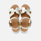 Sandalias plataforma h champagne Papanatas | Eli 1957