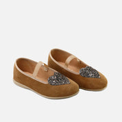 Elibasic oak plush leather heart Mary Janes | Eli 1957