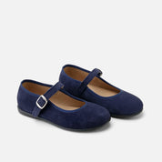 Navy plush leather Mary Janes Elibasic | Eli 1957