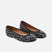Leo grey eco velour leather ballerinas by Papanatas | Eli 1957