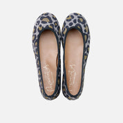 Leo grey eco velour leather ballerinas by Papanatas | Eli 1957