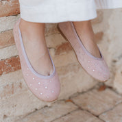 Papanatas antique suede glitter ballerinas | Eli 1957