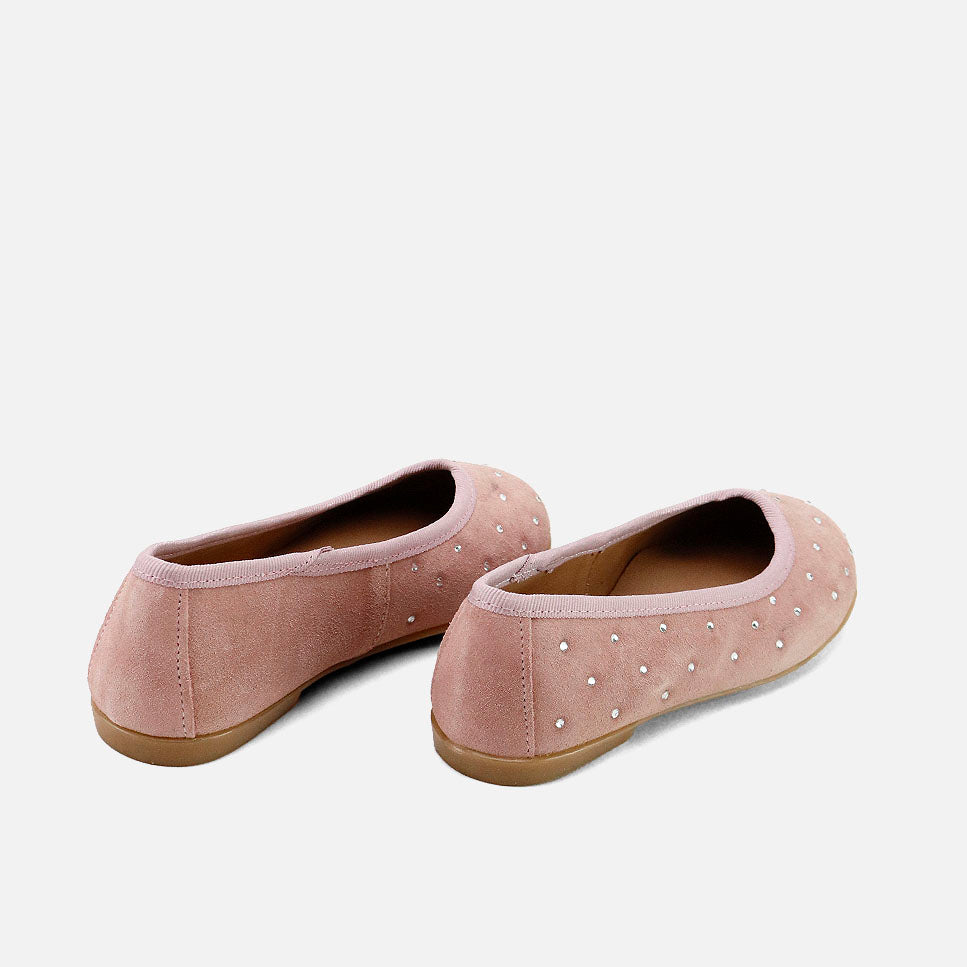 Papanatas antique suede glitter ballerinas | Eli 1957