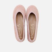 Papanatas antique suede glitter ballerinas | Eli 1957