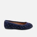 Papanatas blue suede glitter ballerinas | Eli 1957