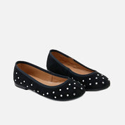 Papanatas shiny black suede ballerinas | Eli 1957