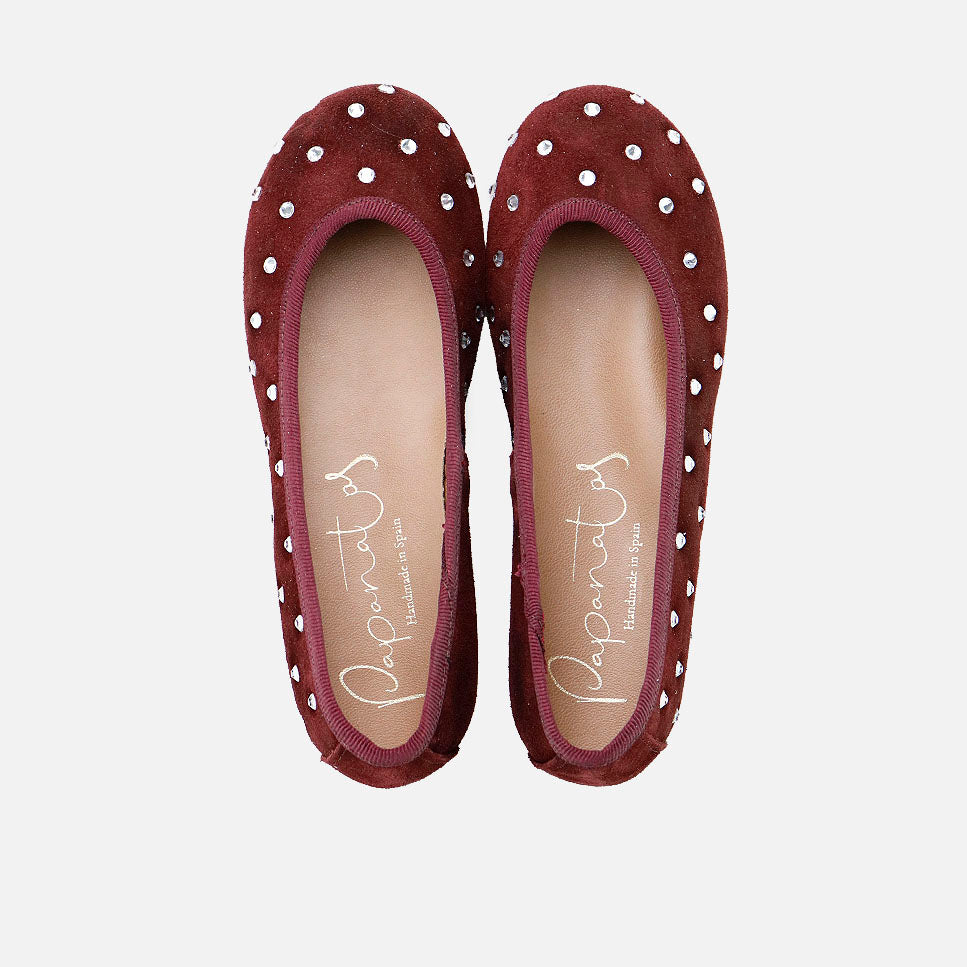 Papanatas shiny suede velvet ballerinas | Eli 1957
