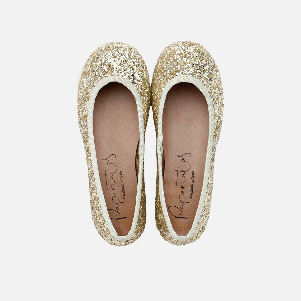 Platinum glitter ballet flats Papanatas | Eli 1957
