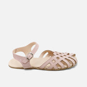 Sandalias barefoot trenzadas en serraje rosa  Elisoft | Eli 1957
