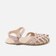Sandalias barefoot trenzadas en serraje rosa  Elisoft | Eli 1957