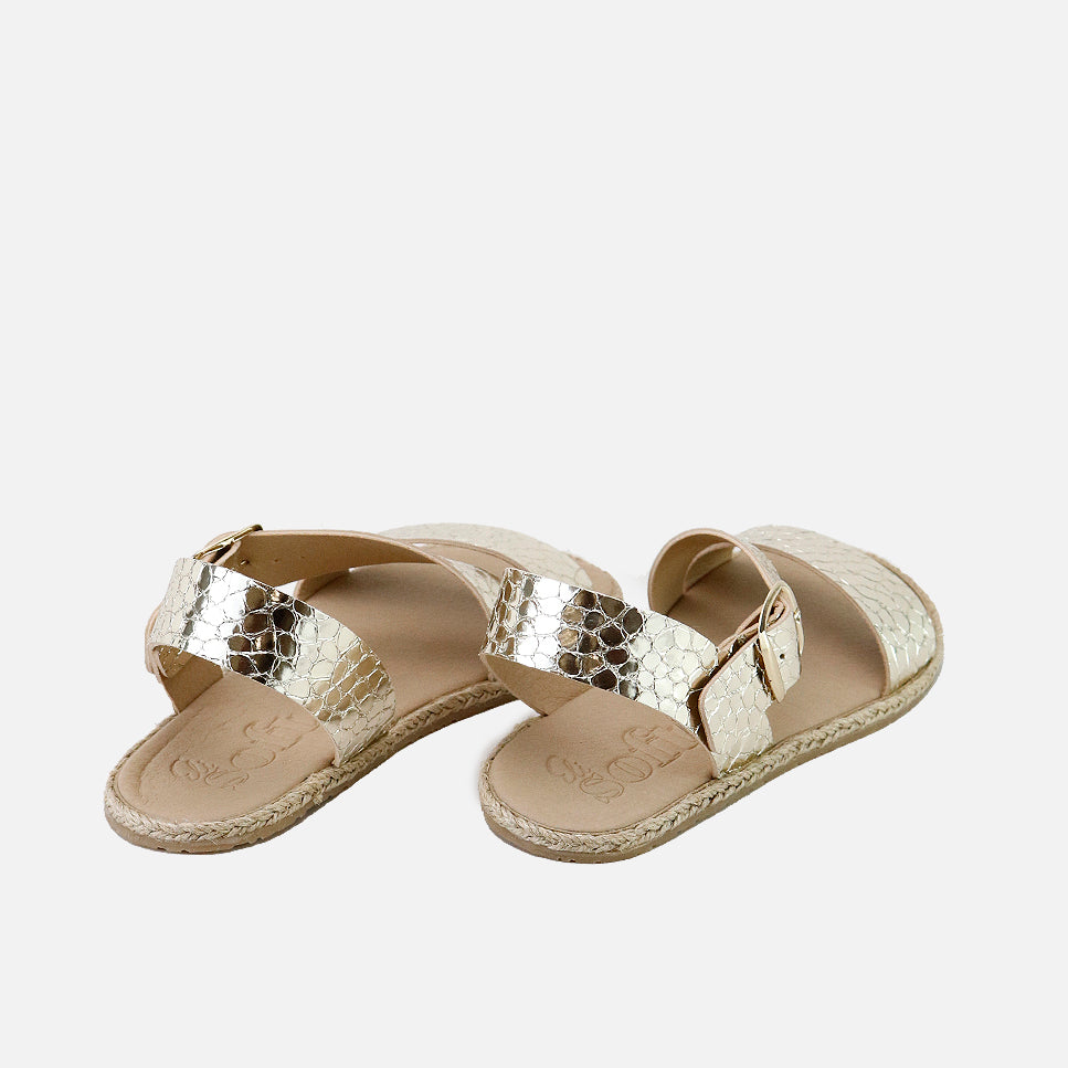 sandalias barefoot metalizadas Elisoft | Eli 1957