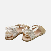 Sandalias barefoot estilo alpargata en serraje arena Elisoft | Eli 1957