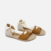 Sandalias barefoot estilo alpargata en serraje muskade Elisoft | Eli 1957