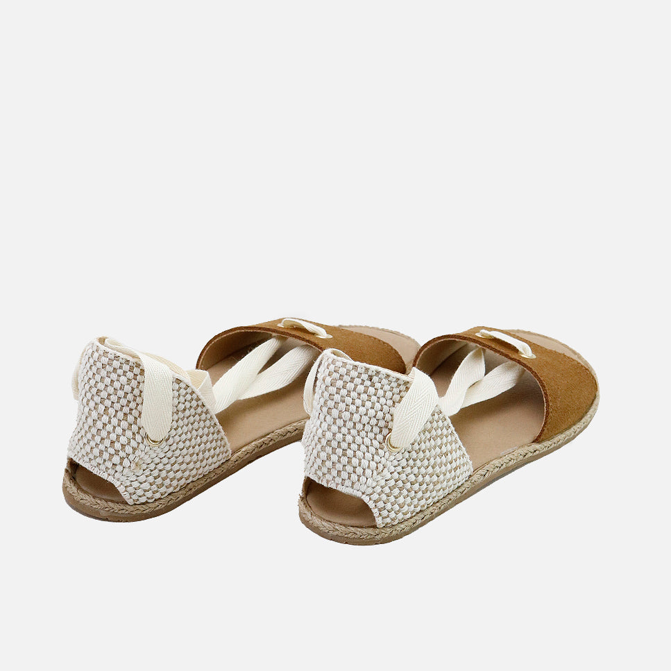 Sandalias barefoot estilo alpargata en serraje muskade Elisoft | Eli 1957
