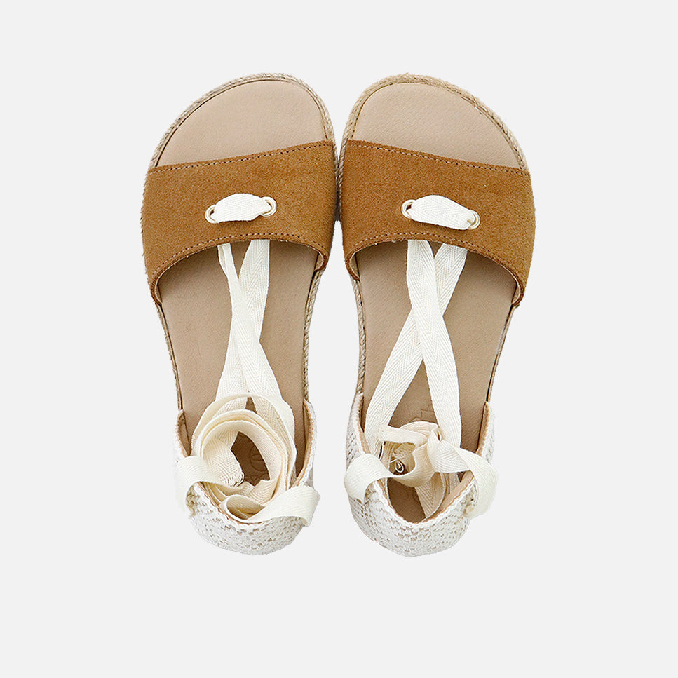 Sandalias barefoot estilo alpargata en serraje muskade Elisoft | Eli 1957