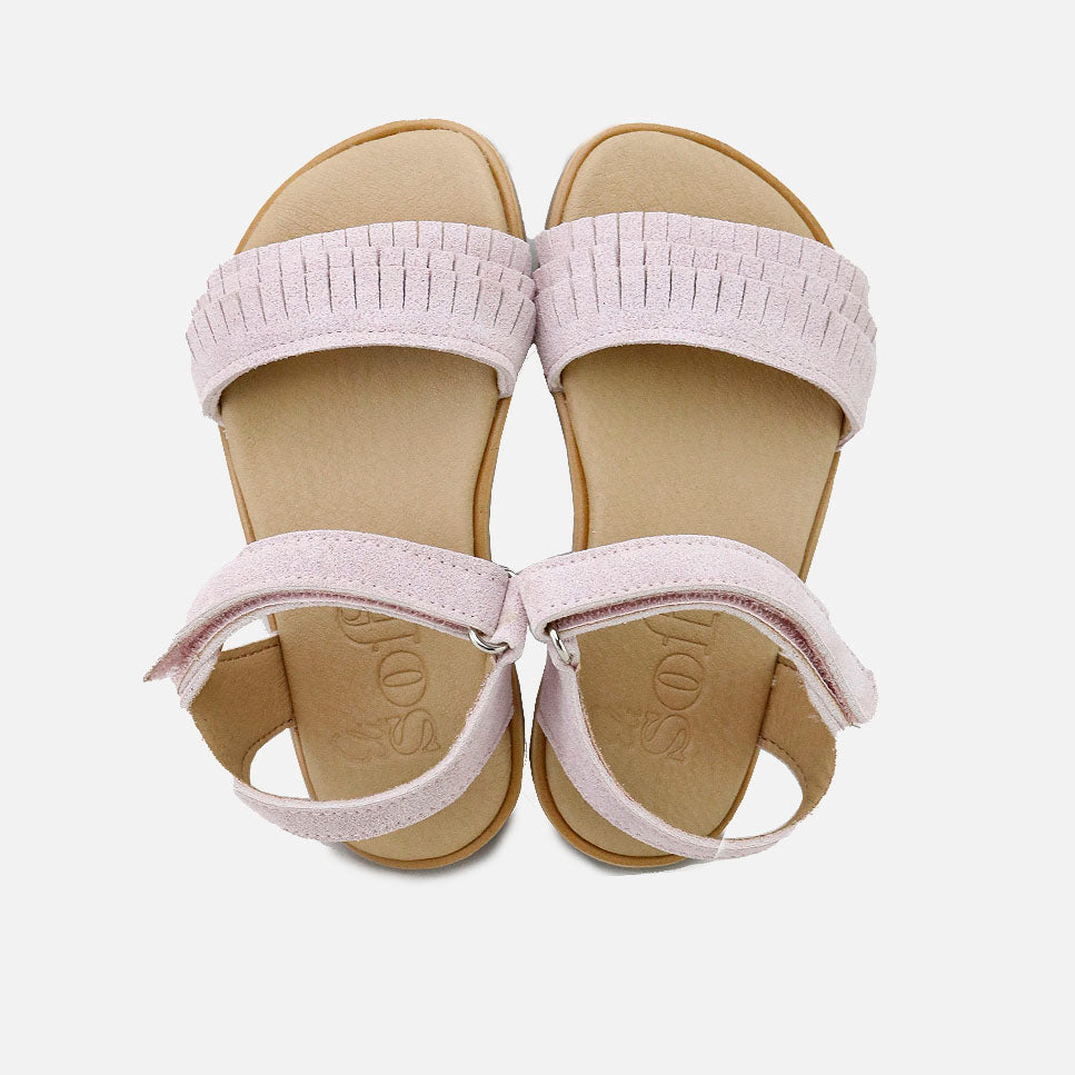 sandalias barefoot flecos piel suede rospale Elisoft | Eli 1957